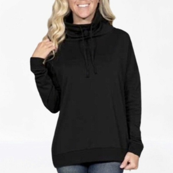 Simply Southern slouchy drawstring cowl neck oversized cozy sweatshirt top EUC - Picture 1 of 10